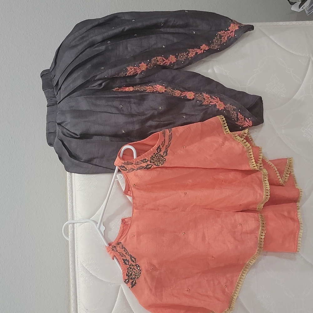 Crop top with dhoti pant